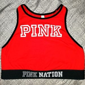 Pink sport bra